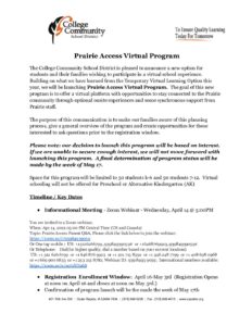 Prairie Access Virtual Program