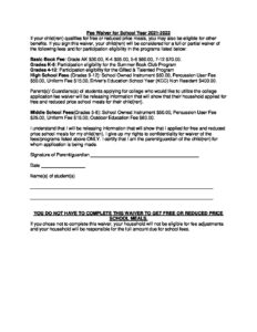 waiver