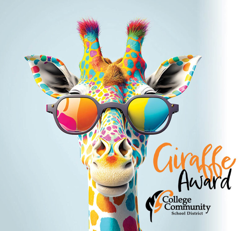 College Giraffe Award sticker