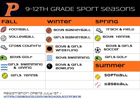 Revised sports seasons