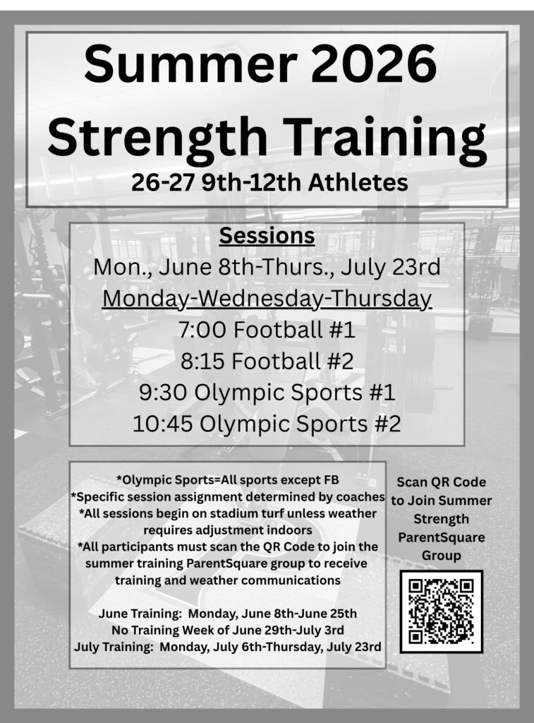 2026 Summer Strength Training Flyer Updated