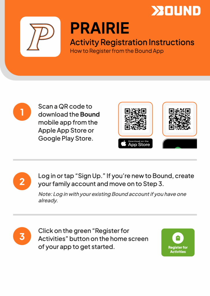 Prairie App Registration Flyer