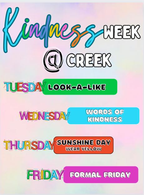 Kindness Week at Creek February 2024