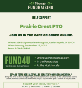 Panera Fundraiser