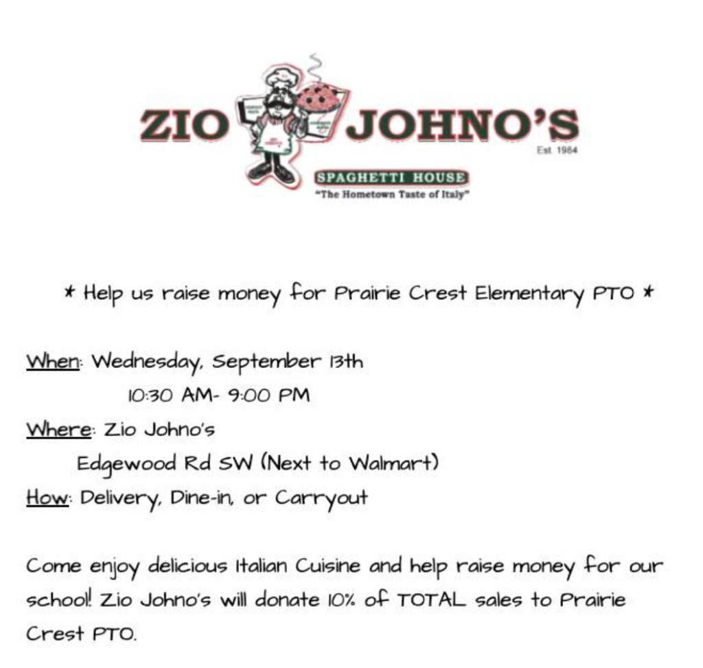 Prairie Crest Zio Johnos