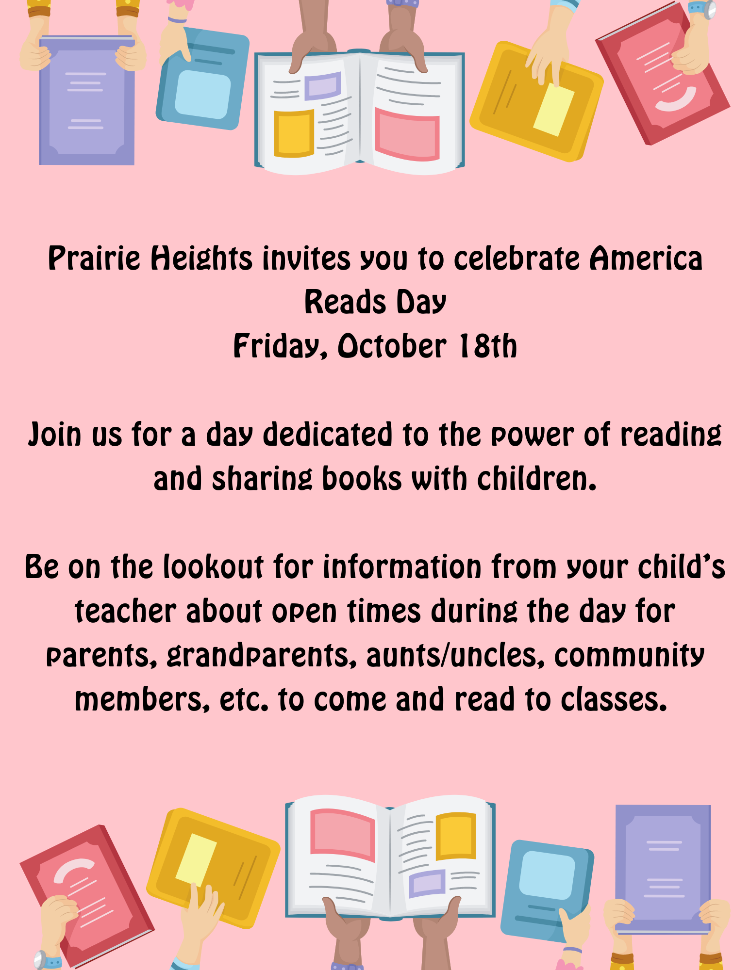 America Reads Day Prairie Heights